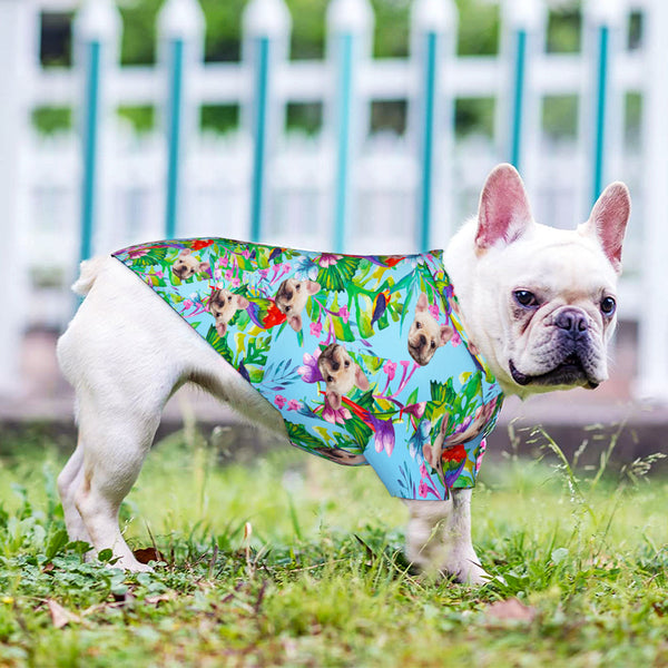 Custom Hawaiian Dog Shirt Personalized Flowers Pet Beach Shirt Clothes Gift for Pets - PetGiftsCustom